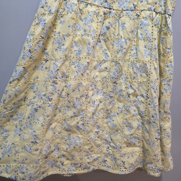 Abercrombie & Fitch Kids Ruffle Sleeve Dress Yellow & Blue Floral Size 13/14 - Picture 8 of 15